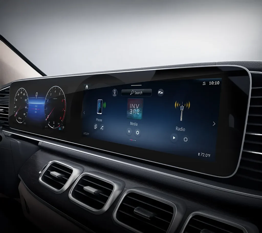 2026 Mercedes-Benz GLS digital dashboard and infotainment luxury SUV comparison with Cadillac Escalade