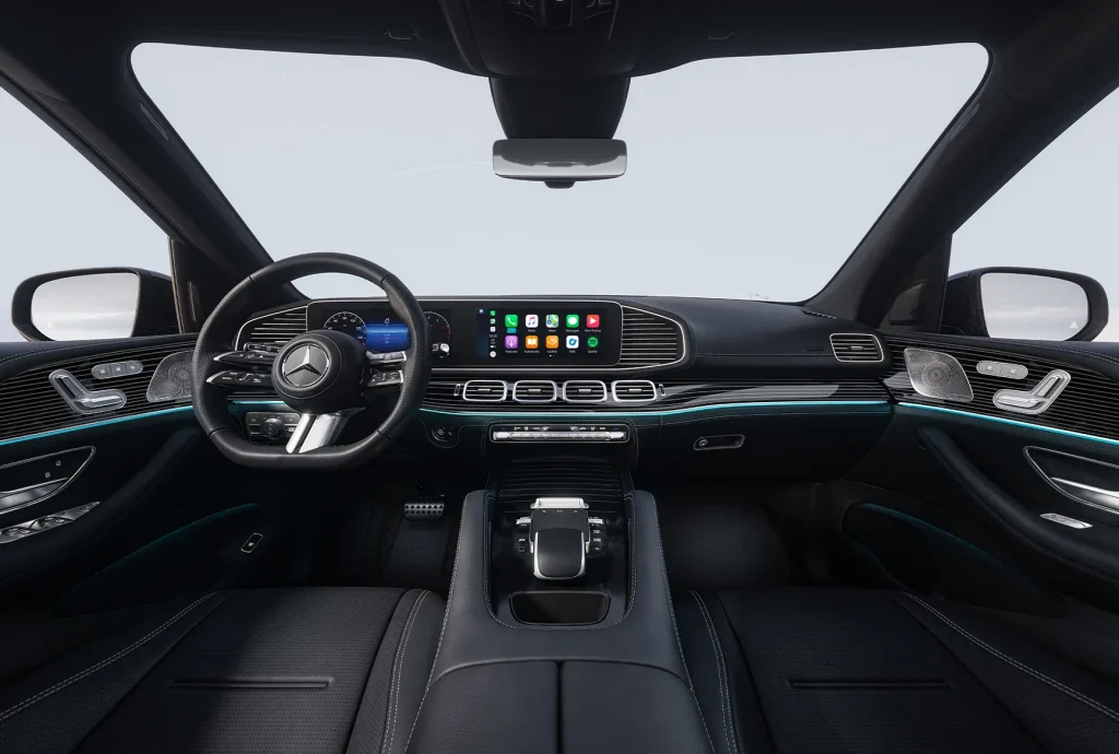 2026 Mercedes-Benz GLE interior featuring premium materials and advanced dashboard design that appeals to buyers