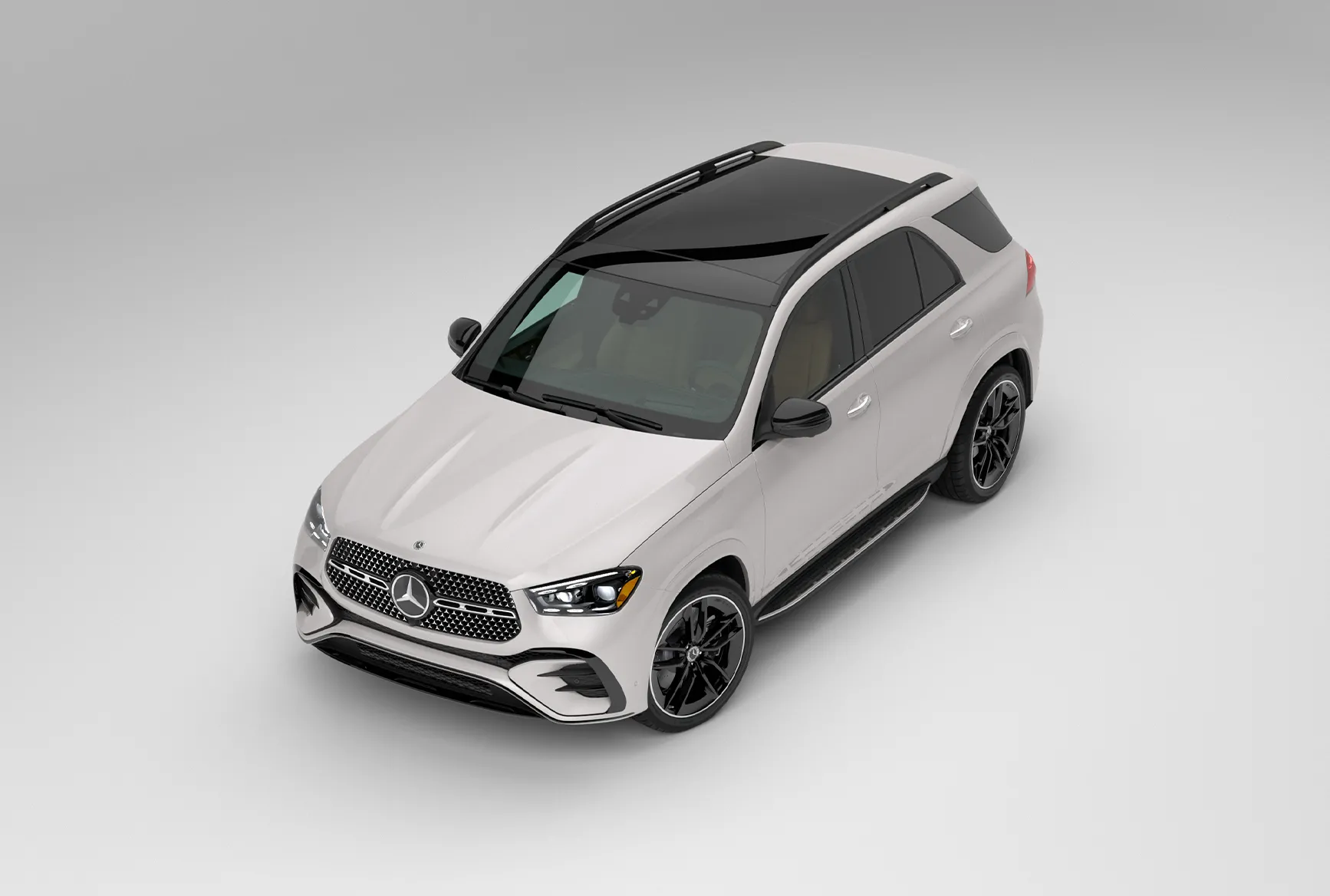Mercedes-Benz luxury SUV interior and technology detail.