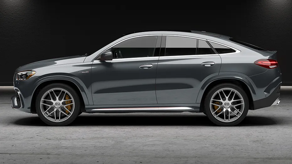 Gray 2027 Mercedes-AMG GLE 63 S Coupe shown from the side.