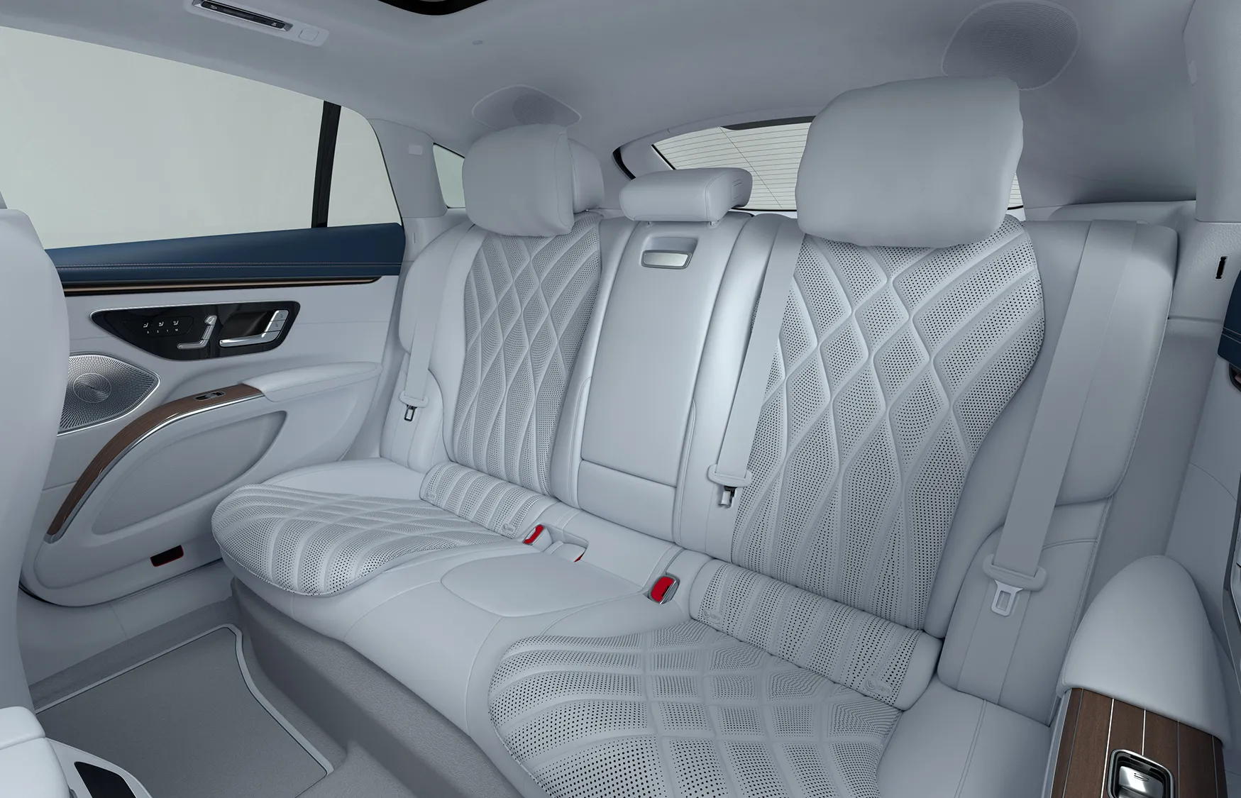 2027 Mercedes-Benz EQS Sedan premium luxury interior rear seats.