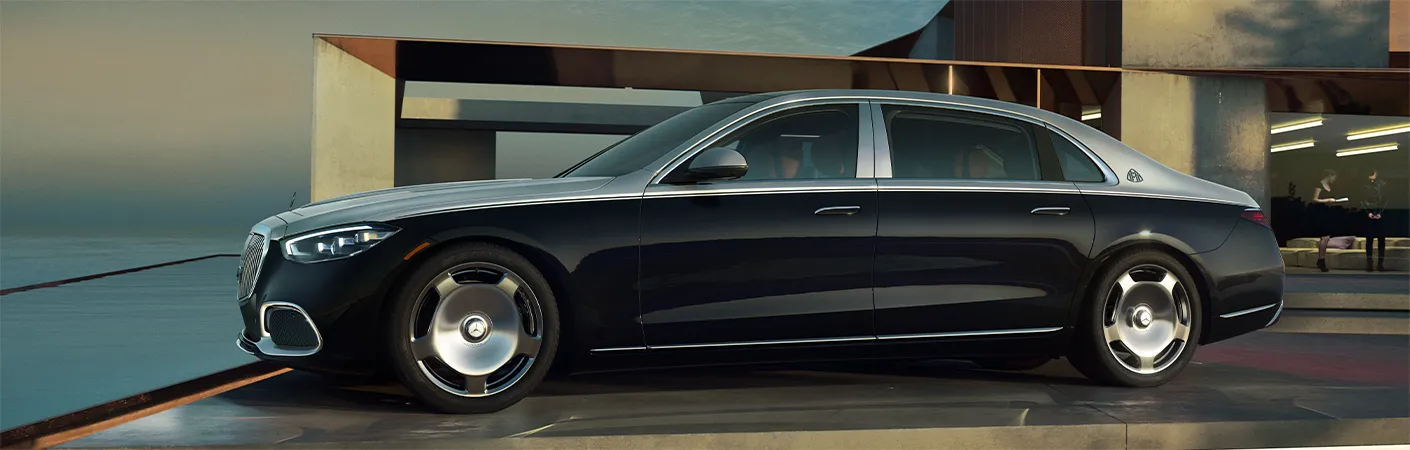 Mercedes-Maybach S-Class luxury sedan side view with sleek exterior design