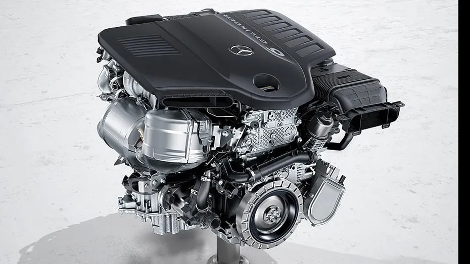 2027 Mercedes-Benz GLE Coupe engine system showing an updated 3.0-liter inline-six powertrain.