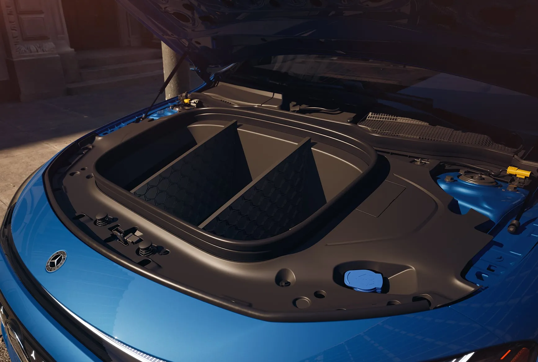 Mercedes-Benz CLA 350 dual-motor all-wheel drive powertrain delivering electric performance and precision handling.