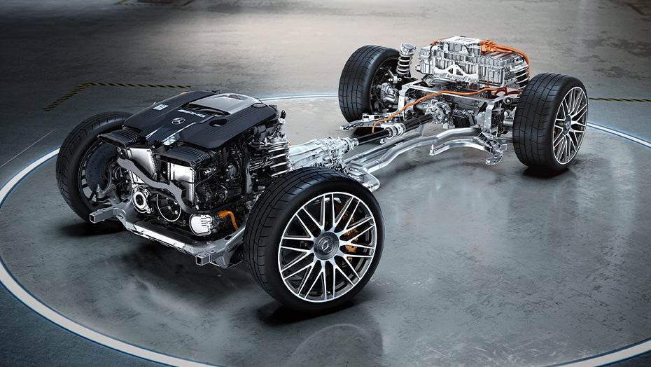 Mercedes-Benz SLR chassis and drivetrain system highlighting performance engineering